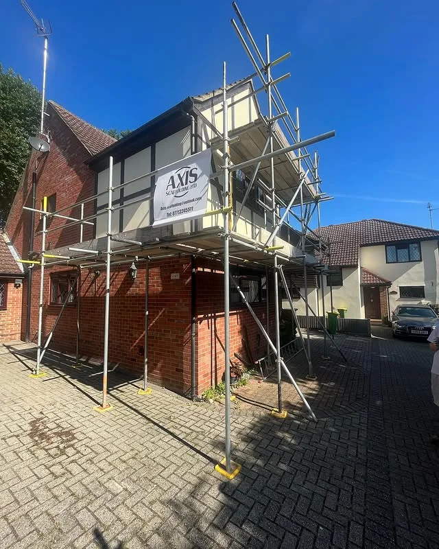 Full house wrap scaffolding for external renovation in Hadleigh